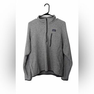 Patagonia Men’s Gray Quarter-Zip Fleece Pullover Medium
